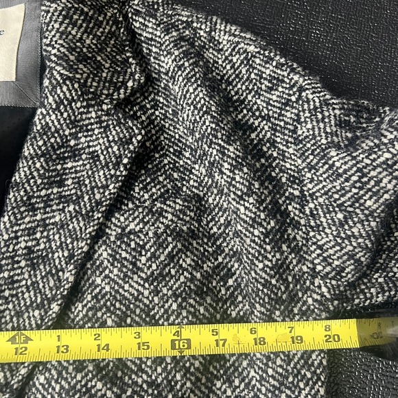 Abercrombie & Fitch Womens Herringbone Wool Alpaca Blend Double Breasted Coat XS - Picture 5 of 10
